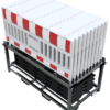 Veiligheidshekken Voordeelset 2 2 Combivoordeel, complete set met veiligheidshekken. Inclusief pallet van verzinkt staal met opzetdeel en valbeveiliging voor veilig transport en opslag
